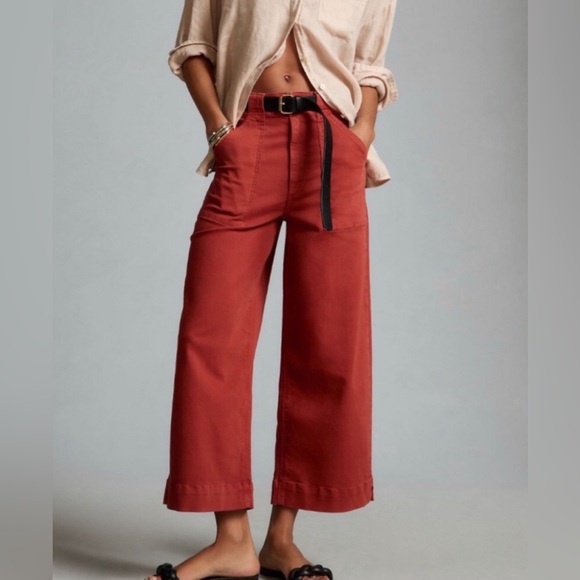 Joe's Jeans Pants - Joe’s Jeans x Anthropologie Chloe High Rise Wide Leg Pants Burnt Henna NWT Sz 26
